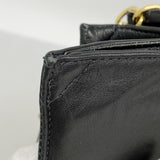 【6fa0989-k】シャネル トートバッグ ラムスキン ブラック ゴールド金具【中古】レディース