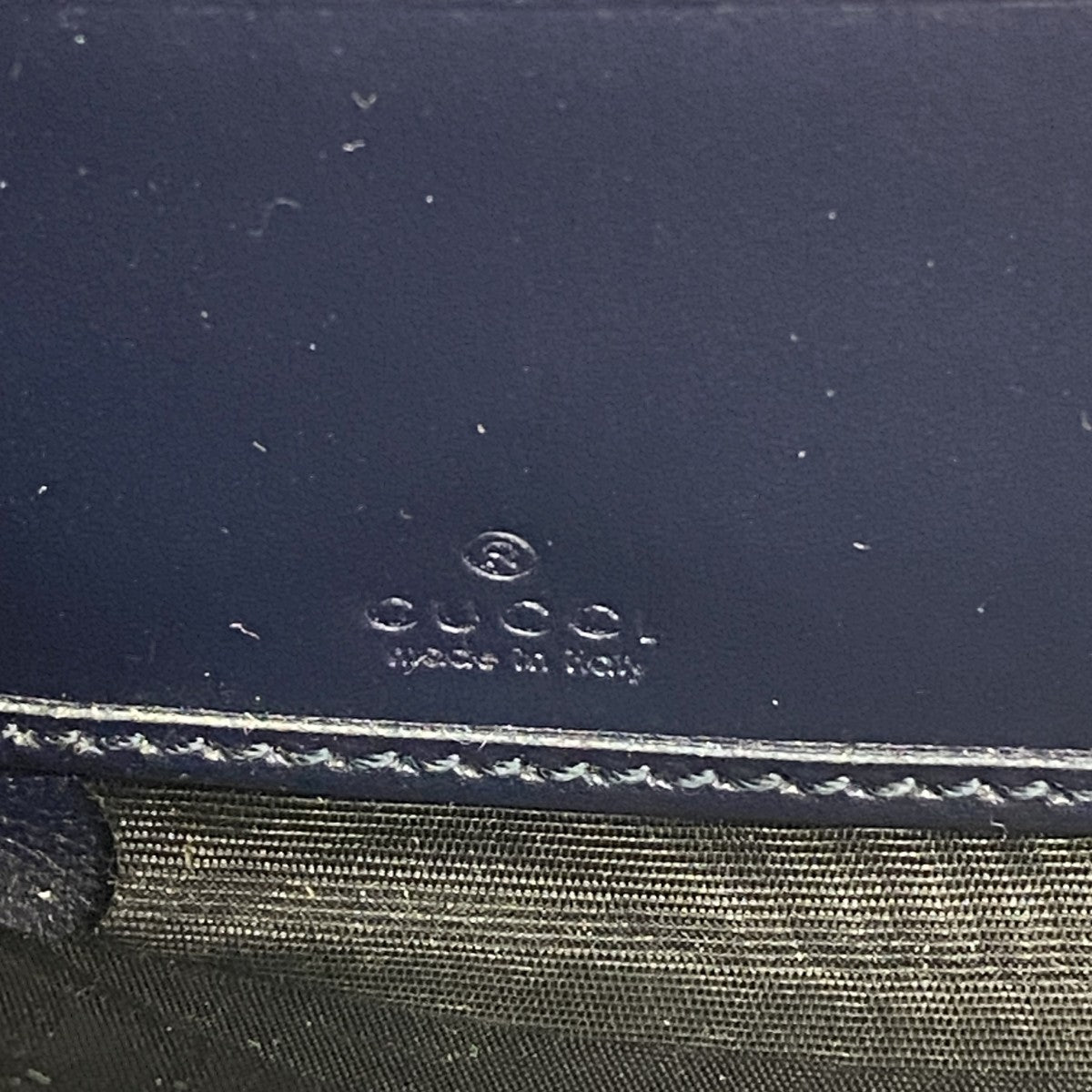 【6fa0992-k】グッチ 長財布 ホースビット 621889 キャンバス ネイビー ベージュ ゴールド金具【中古】レディース