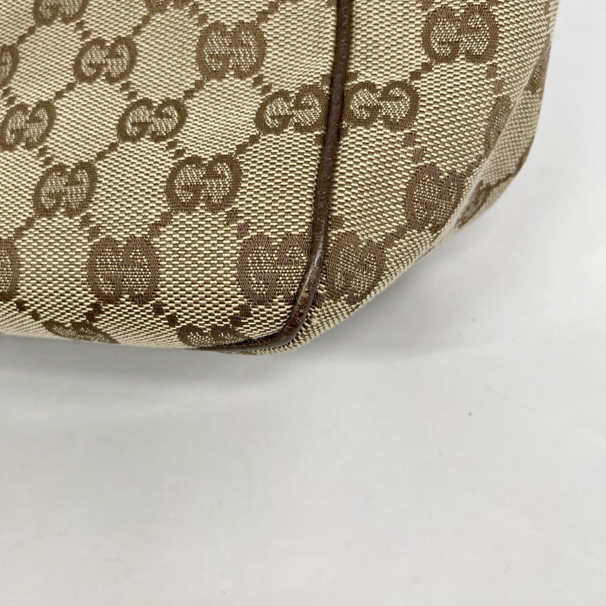 【6fa1001】グッチ ハンドバッグ GGキャンバス 113019 キャンバス ブラウン シルバー金具【中古】レディース