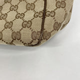 【6fa1001】グッチ ハンドバッグ GGキャンバス 113019 キャンバス ブラウン シルバー金具【中古】レディース