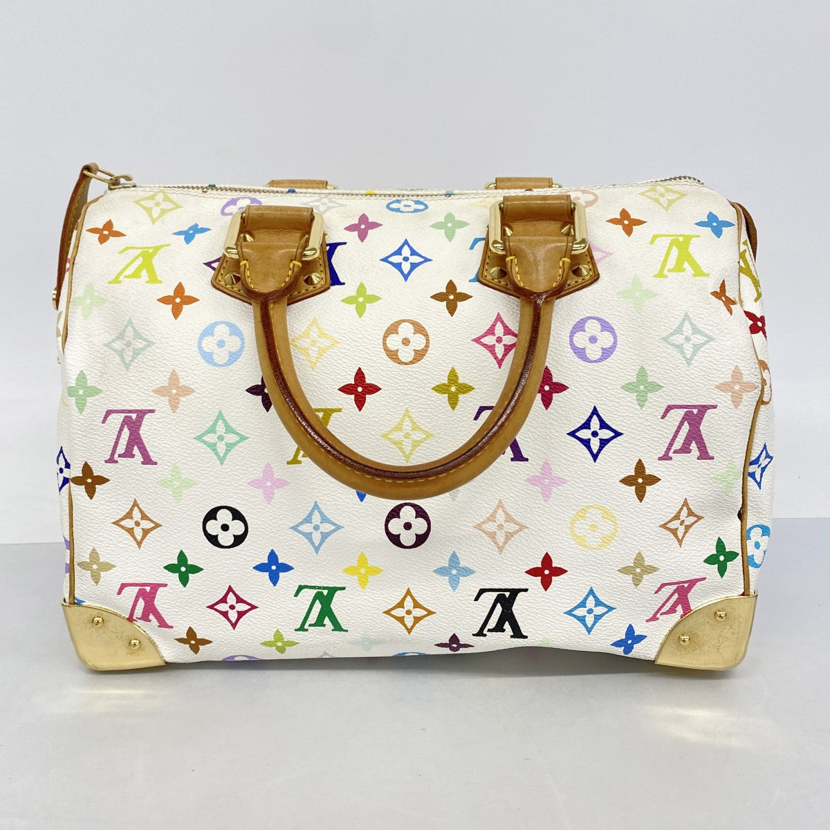 【6fa1004-k】ルイヴィトン ハンドバッグ モノグラム・マルチカラー スピーディ30 M92643 ブロン【中古】レディース
