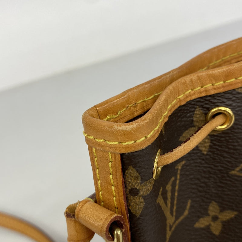 【6fa1005-k】ルイヴィトン ショルダーバッグ モノグラム ナノノエ M41346 ブラウン【中古】レディース