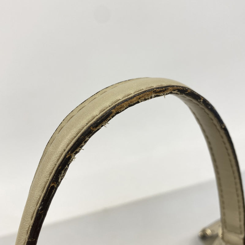 【6fa1007-k】グッチ ハンドバッグ グッチシマ 269894 レザー アイボリー シャンパンゴールド金具【中古】レディース
