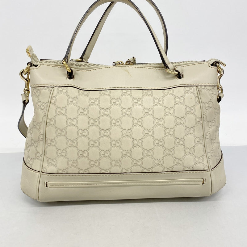 【6fa1007-k】グッチ ハンドバッグ グッチシマ 269894 レザー アイボリー シャンパンゴールド金具【中古】レディース