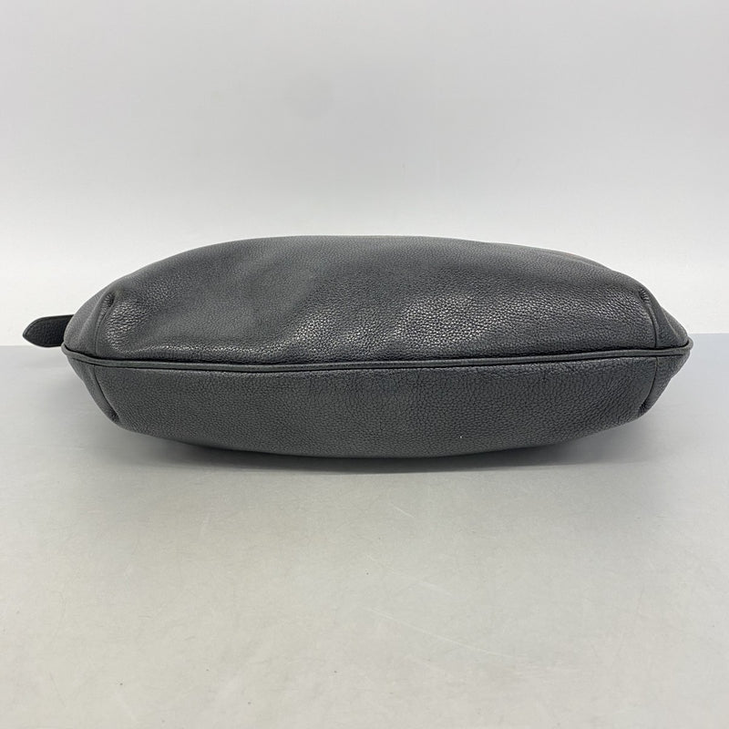 【6fa1008-k】グッチ ショルダーバッグ 523588 レザー ブラック ゴールド金具【中古】レディース