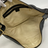 【6fa1008-k】グッチ ショルダーバッグ 523588 レザー ブラック ゴールド金具【中古】レディース