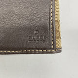 【6fa1009-k】グッチ 長財布 GGキャンバス 226154 キャンバス ベージュ ブラウン シャンパンゴールド金具【中古】レディース
