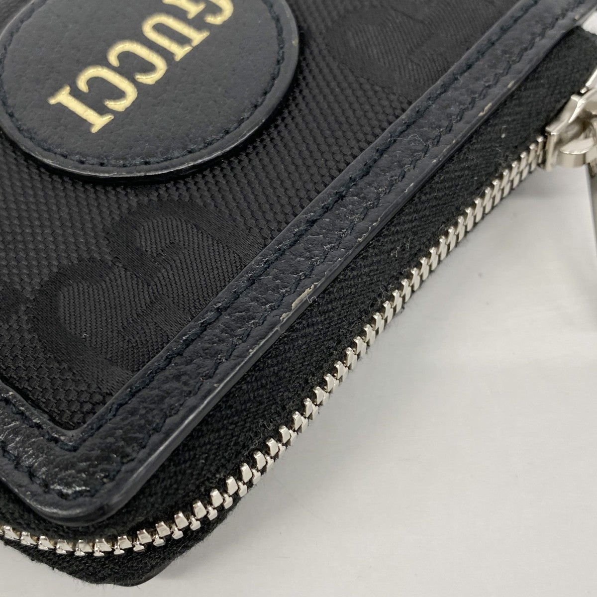 【6fa1010-k】グッチ 財布 ジャンボGG 657587 キャンバス ブラック シルバー金具【中古】レディース