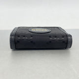 【6fa1010-k】グッチ 財布 ジャンボGG 657587 キャンバス ブラック シルバー金具【中古】レディース