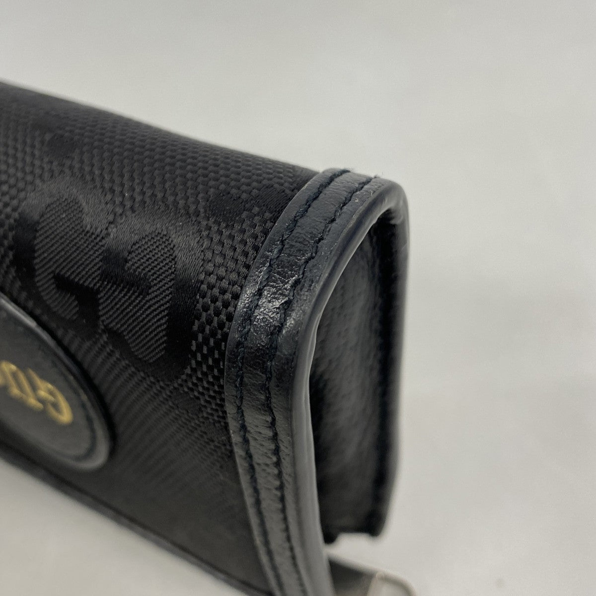 【6fa1010-k】グッチ 財布 ジャンボGG 657587 キャンバス ブラック シルバー金具【中古】レディース