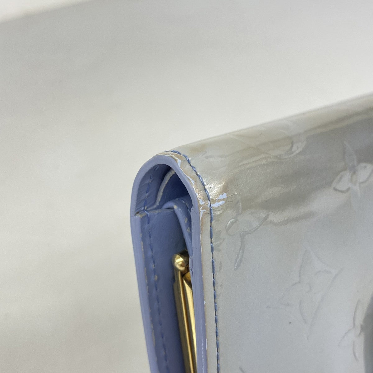 【6fa1012-k】ルイヴィトン 財布 ヴェルニ ポルトモネビエヴィエノワ M91253 ラヴァンド【中古】レディース