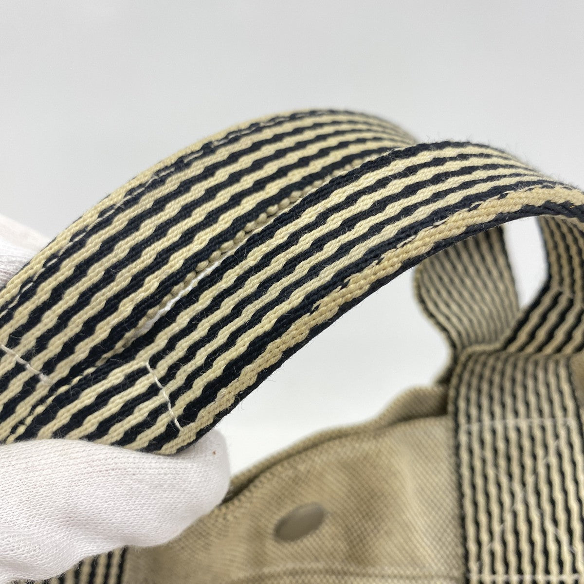 【6fa1013】エルメス トートバッグ ニューフールトゥMM キャンバス グレー シルバー金具【中古】メンズ レディース ユニセックス