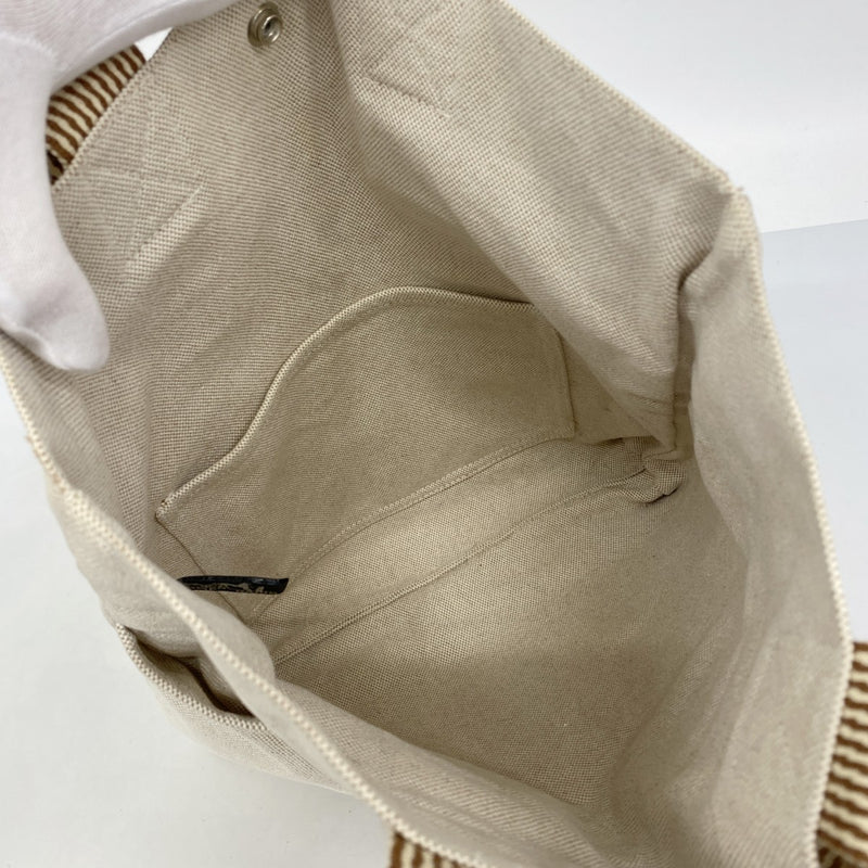 【6fa1023-k】エルメス トートバッグ ニューフールトゥカバス キャンバス ベージュ シルバー金具【中古】メンズ レディース ユニセックス