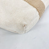 【6fa1023-k】エルメス トートバッグ ニューフールトゥカバス キャンバス ベージュ シルバー金具【中古】メンズ レディース ユニセックス