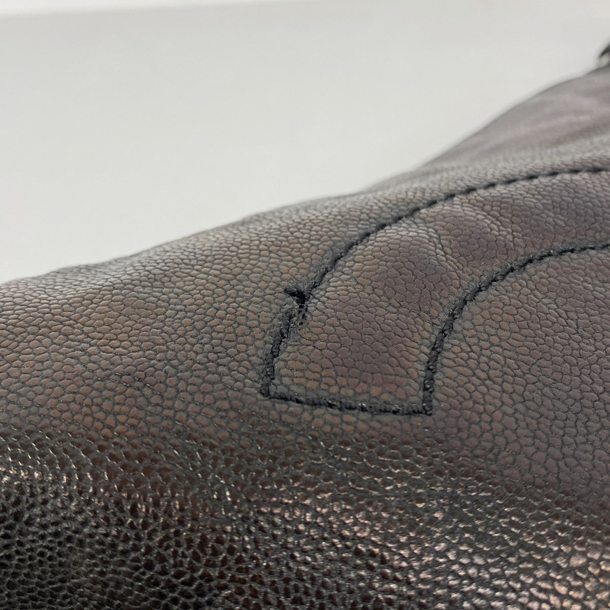 【6fa1025-k】シャネル チェーントート ラグジュアリー キャビアスキン ブラック シルバー金具【中古】レディース