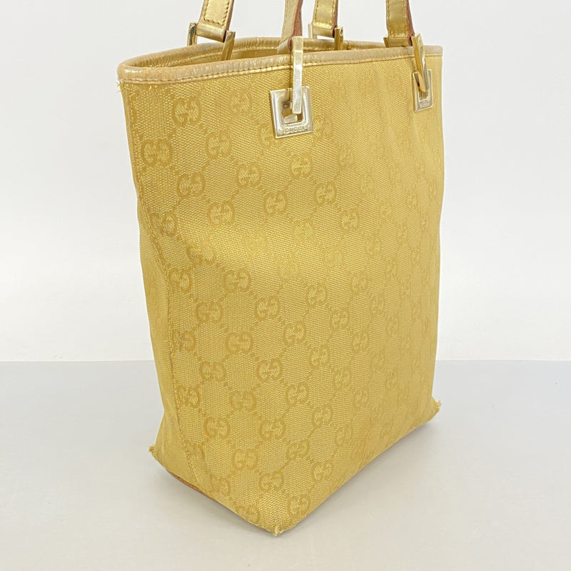 【6fa1028-k】グッチ トートバッグ GGキャンバス 002 1099 キャンバス ゴールド ゴールド金具【中古】レディース