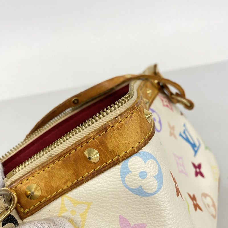 【6fa1031-k】ルイヴィトン ポーチ モノグラム・マルチカラー ポシェット アクセソワール M92649 ブロン【中古】レディース
