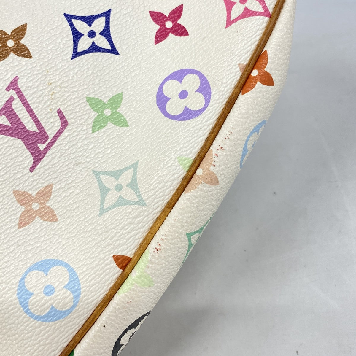 【6fa1031-k】ルイヴィトン ポーチ モノグラム・マルチカラー ポシェット アクセソワール M92649 ブロン【中古】レディース