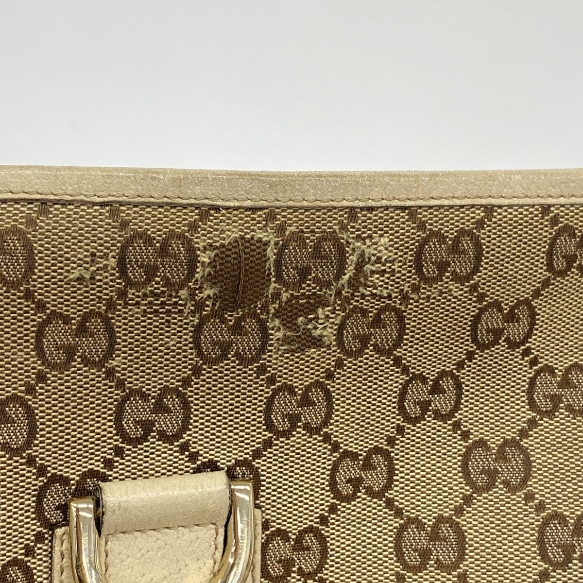 【6fa1040】グッチ ショルダーバッグ GGキャンバス/アビー 131326 キャンバス ブラウン シャンパンゴールド金具【中古】レディース