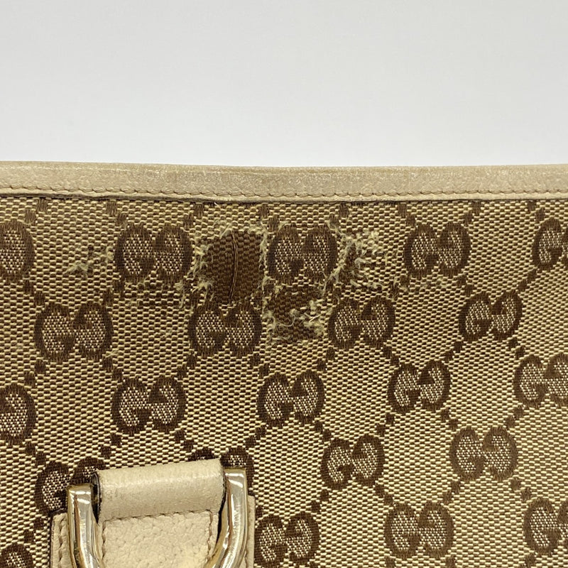 【6fa1040】グッチ ショルダーバッグ GGキャンバス/アビー 131326 キャンバス ブラウン シャンパンゴールド金具【中古】レディース
