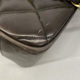 【6fa1043-k】シャネル チェーントート マトラッセ ラムスキン ブラック ゴールド金具【中古】レディース