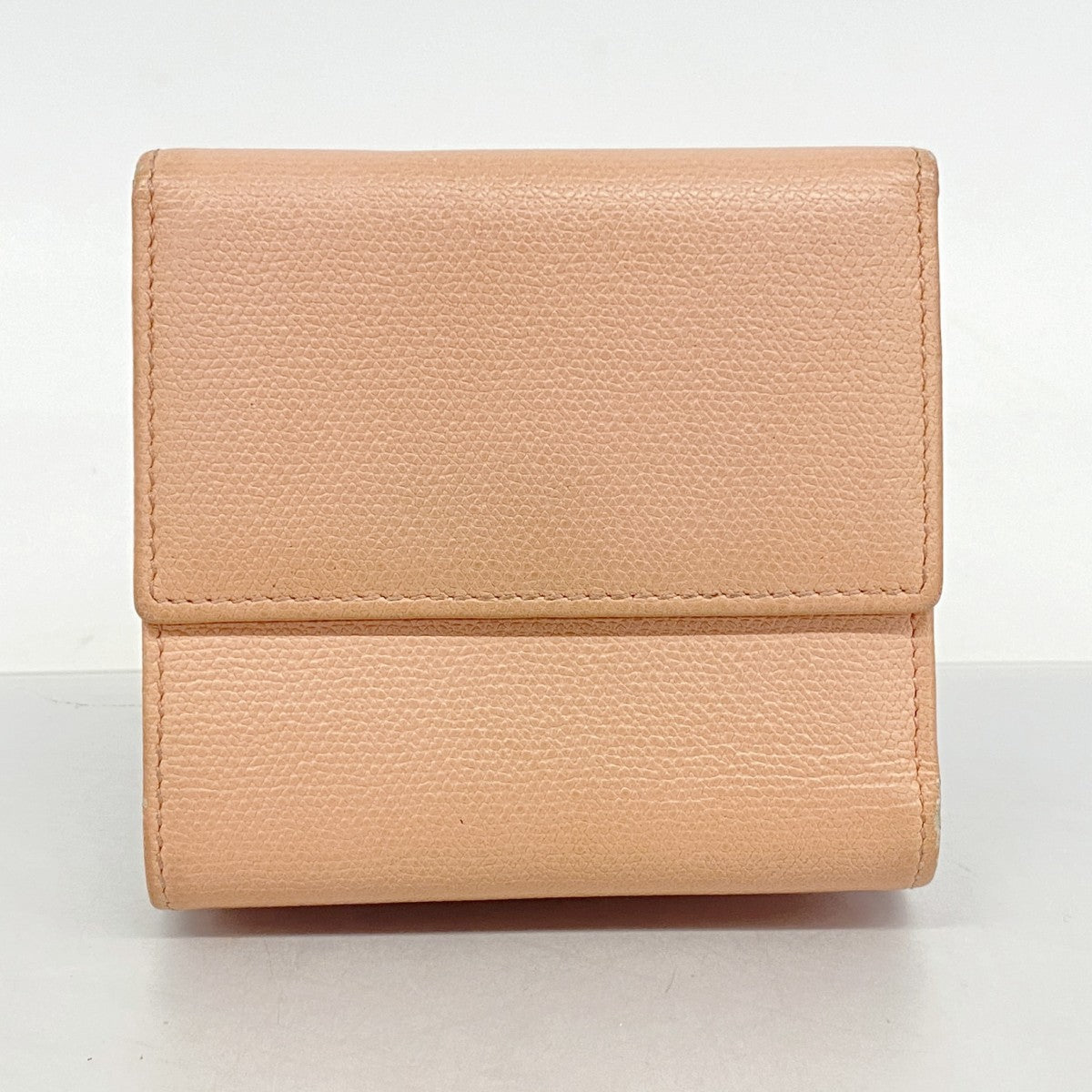 【6fa1048-k】シャネル 三つ折り長財布 ココボタン レザー ピンク ゴールド金具【中古】レディース