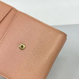 【6fa1048-k】シャネル 三つ折り長財布 ココボタン レザー ピンク ゴールド金具【中古】レディース