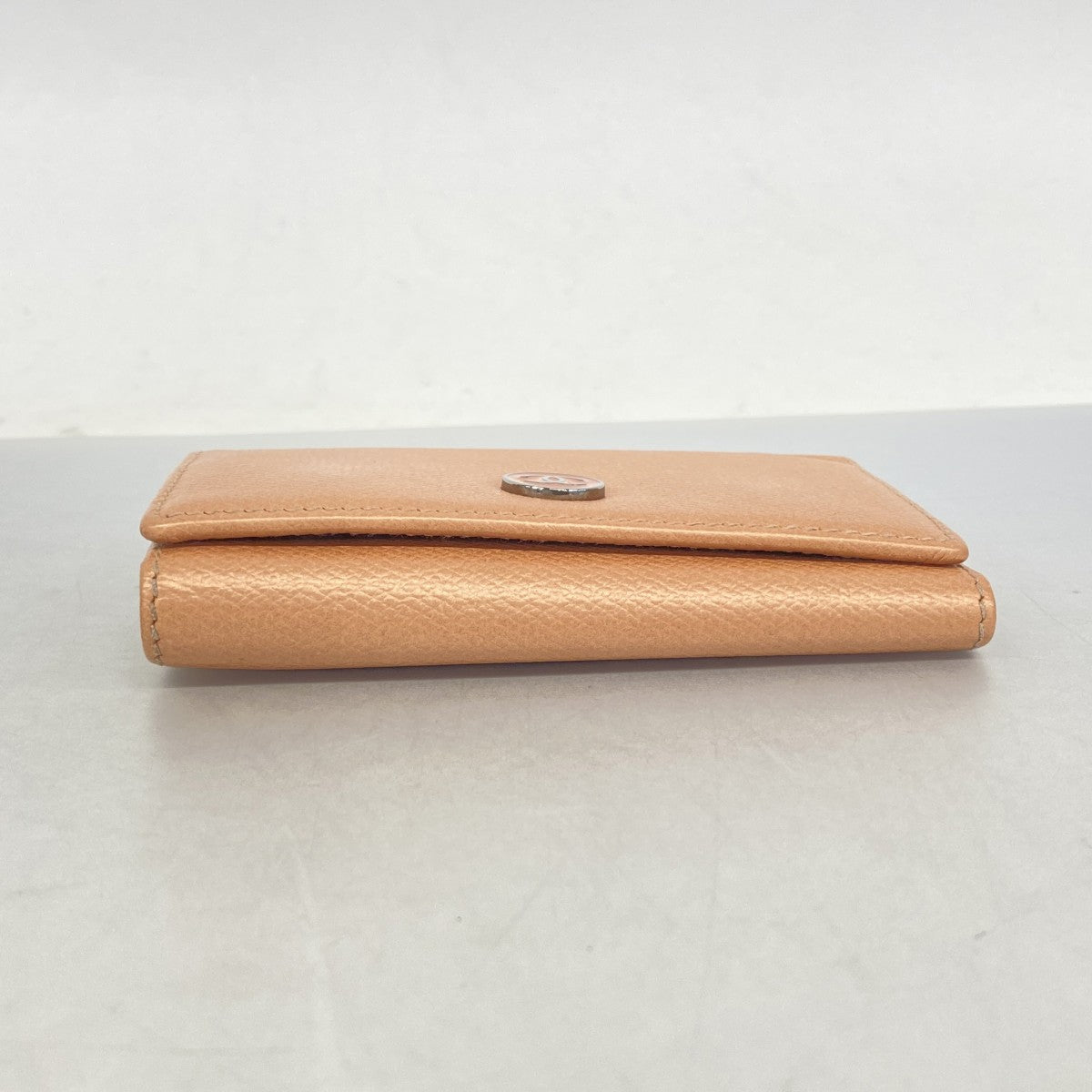 【6fa1049-k】シャネル キーケース ココボタン レザー ピンク シルバー金具【中古】レディース