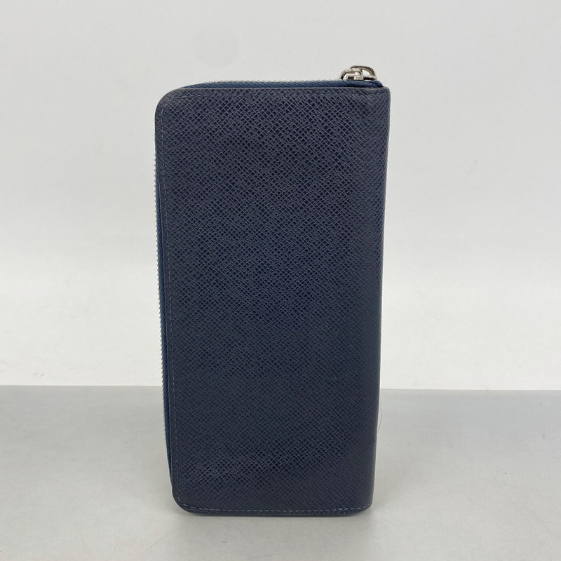 【6fa1050-k】ルイヴィトン 長財布 タイガ ジッピーウォレットヴェルティカル M30510 ブルーマリーヌ【中古】メンズ