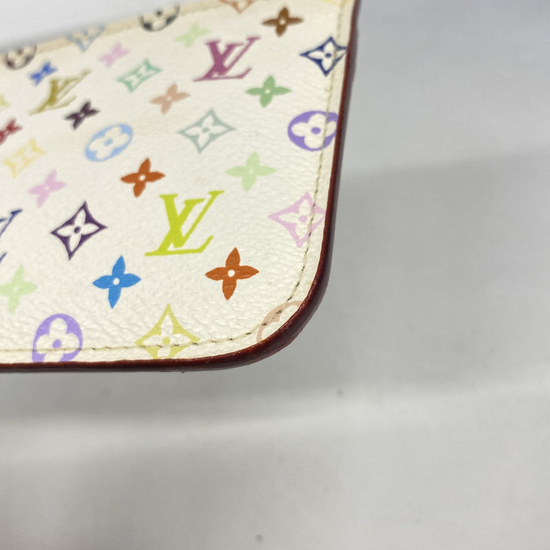 【6fa1052-k】ルイヴィトン コインケース モノグラム・マルチカラー ポシェットクレ M93734 ブロン【中古】レディース