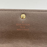 【6fa1054】ルイヴィトン 長財布 ダミエ ポルトモネクレディ N61724 エベヌ【中古】レディース