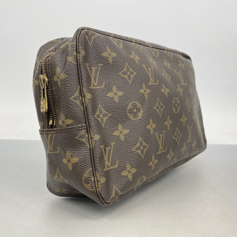 【6fa1056】ルイヴィトン ポーチ モノグラム トゥルース トワレット28 M47522 ブラウン【中古】レディース