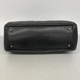 【6fa1075-k】シャネル チェーントート マトラッセ ラムスキン ブラック ゴールド金具【中古】レディース
