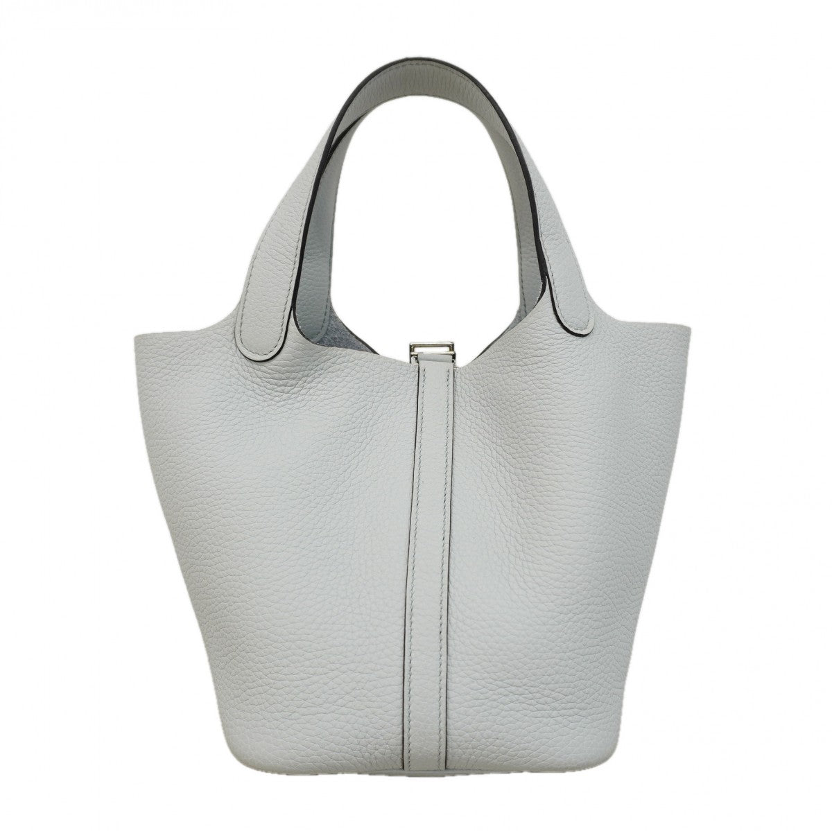 【6fa1096】エルメス ハンドバッグ ピコタンロックPM トリヨンクレマンス ブルーペール シルバー金具 W刻印【中古】レディース