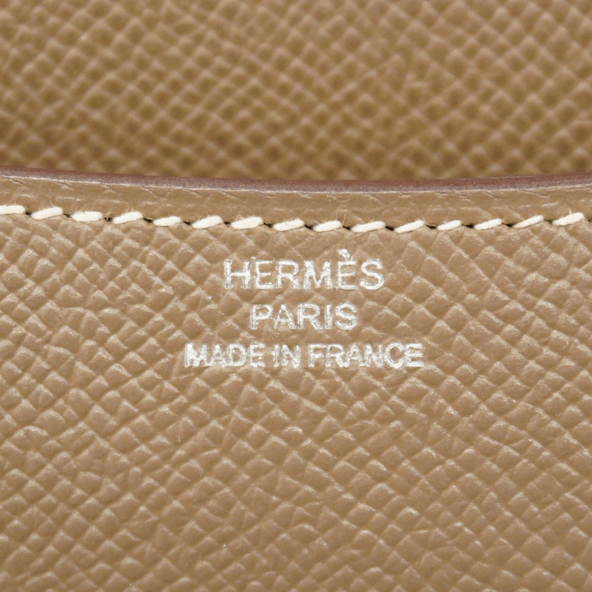 【6fa1097】エルメス ショルダーバッグ コンスタンス 18 ヴォーエプソン エトゥープ シルバー金具 A刻印【中古】レディース