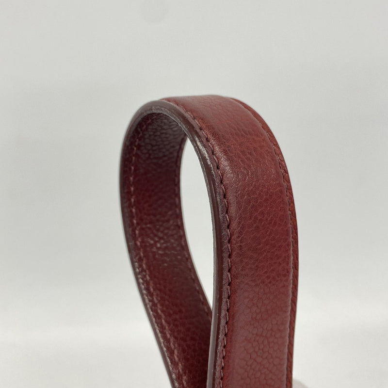 【6fa1098】シャネル ショルダーバッグ ミニマトラッセ チェーンショルダー キャビアスキン ボルドー シルバー金具【中古】レディース