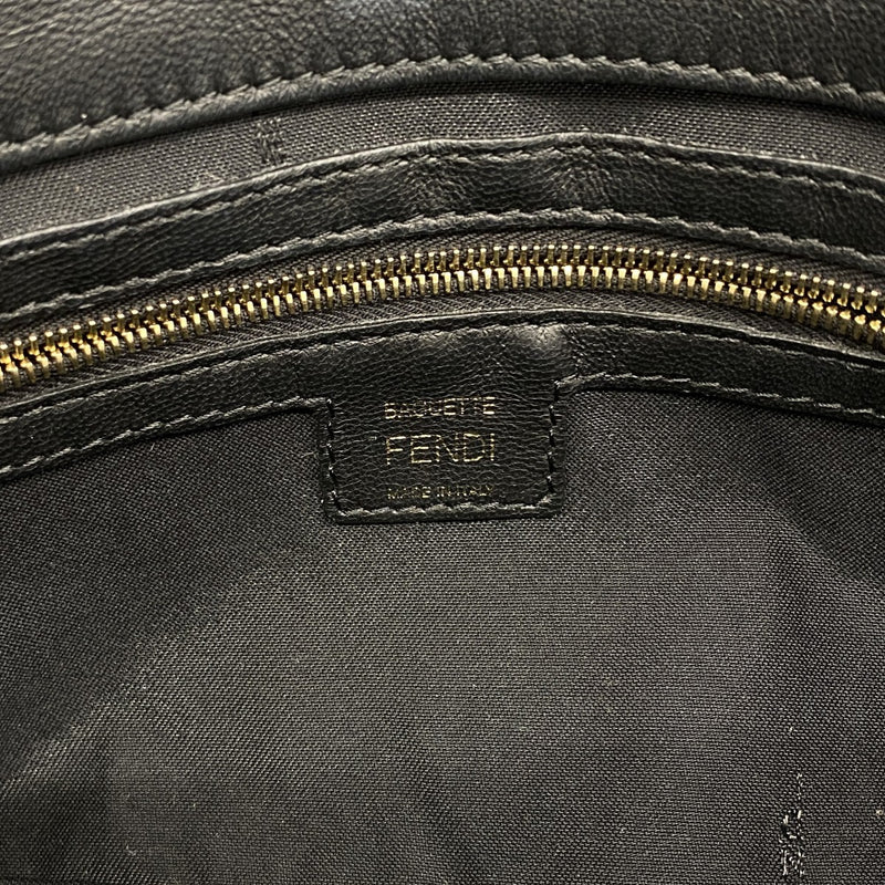 【6fa1099】フェンディ ハンドバッグ マンマバケット レザー ブラック ゴールド金具 2wayバッグ【中古】レディース
