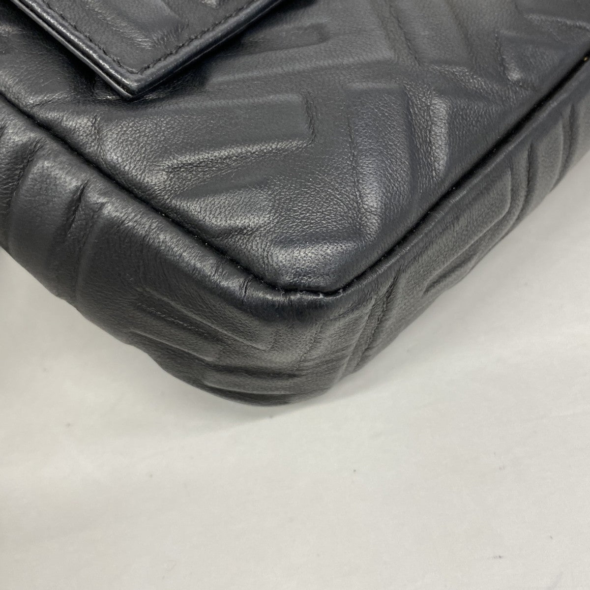 【6fa1099】フェンディ ハンドバッグ マンマバケット レザー ブラック ゴールド金具 2wayバッグ【中古】レディース