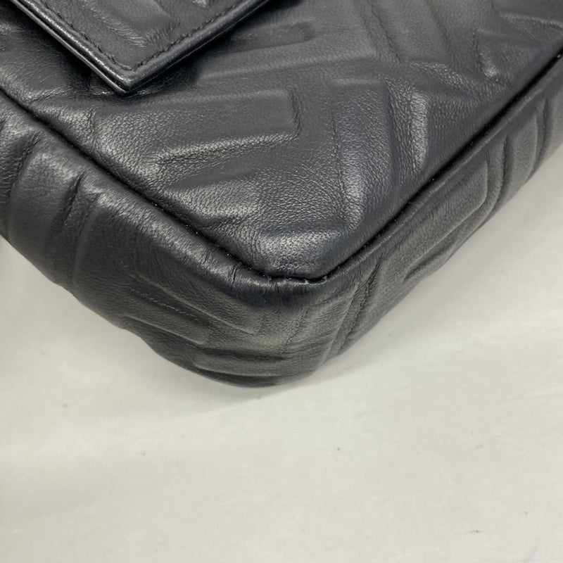 【6fa1099】フェンディ ハンドバッグ マンマバケット レザー ブラック ゴールド金具 2wayバッグ【中古】レディース