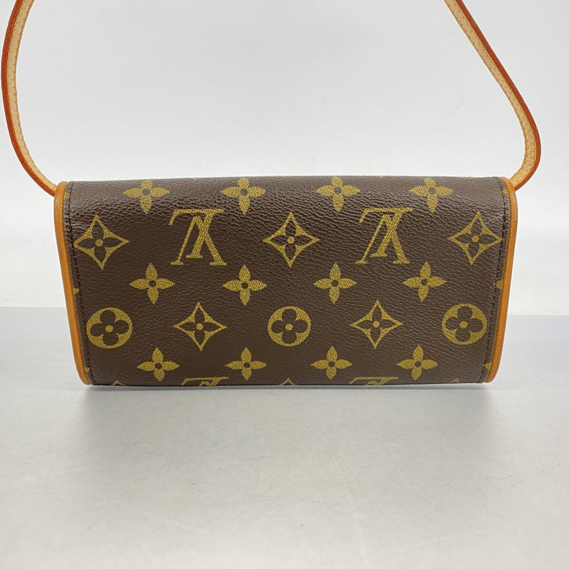 【6fa1106】ルイヴィトン ショルダーバッグ モノグラム ポシェットツインPM M51854 ブラウン【中古】レディース