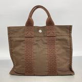 【6fa1109】エルメス トートバッグ エールラインPM キャンバス ブラウン シルバー金具【中古】メンズ レディース ユニセックス