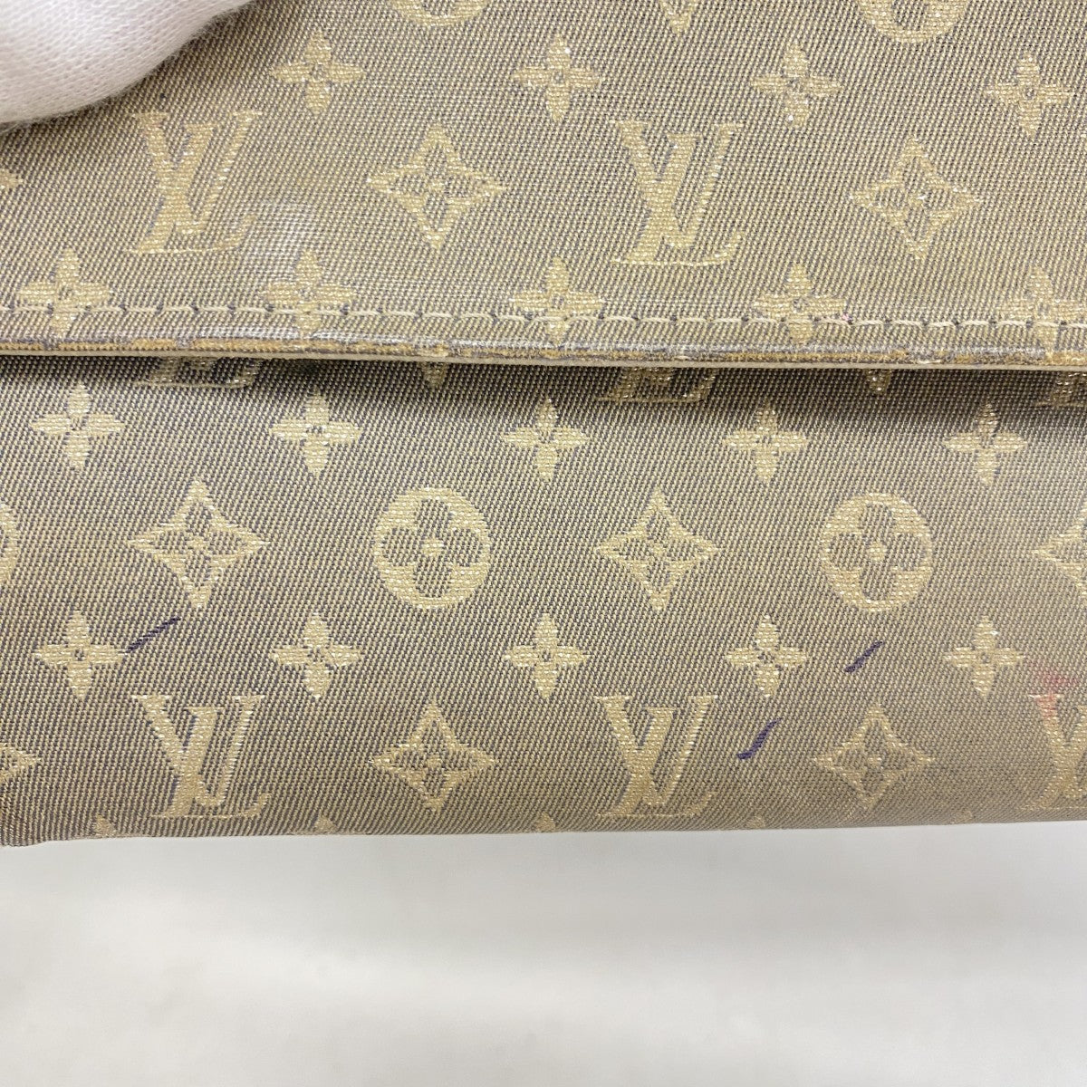 【6fa1114】ルイヴィトン 長財布 モノグラム・ミニラン ポルトフォイユサラ M95665 プラティーヌ【中古】レディース