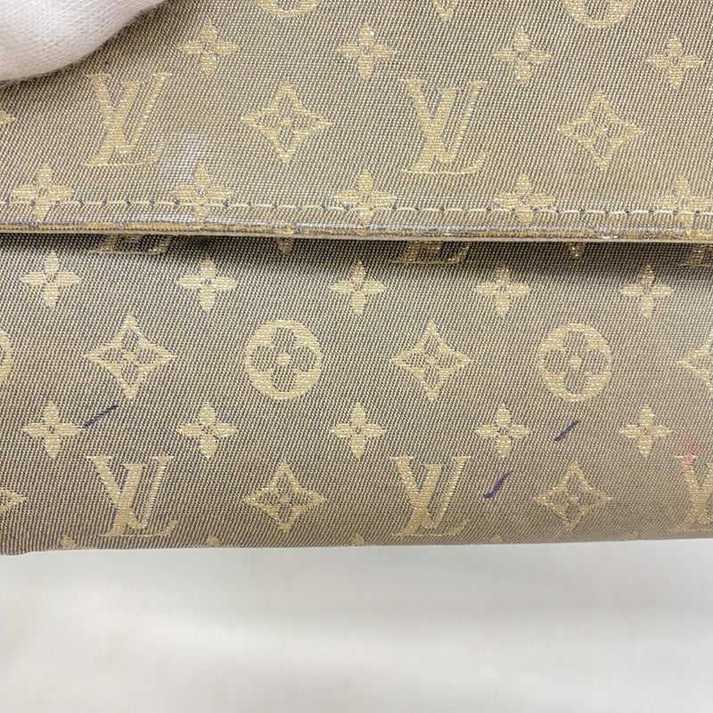 【6fa1114】ルイヴィトン 長財布 モノグラム・ミニラン ポルトフォイユサラ M95665 プラティーヌ【中古】レディース