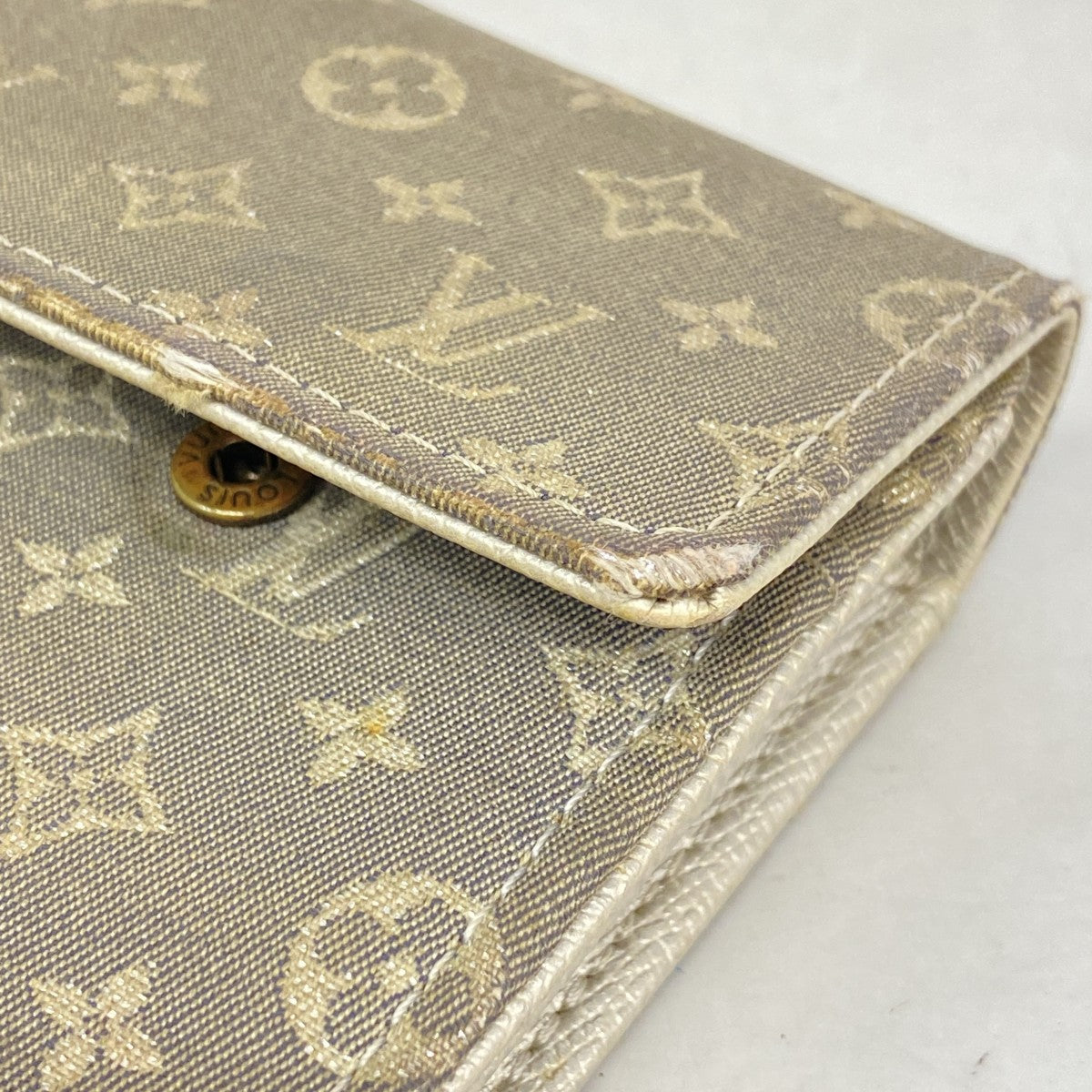 【6fa1114】ルイヴィトン 長財布 モノグラム・ミニラン ポルトフォイユサラ M95665 プラティーヌ【中古】レディース