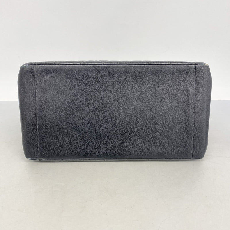 【6fa1123】シャネル チェーントート マトラッセ キャビアスキン ブラック ゴールド金具【中古】レディース