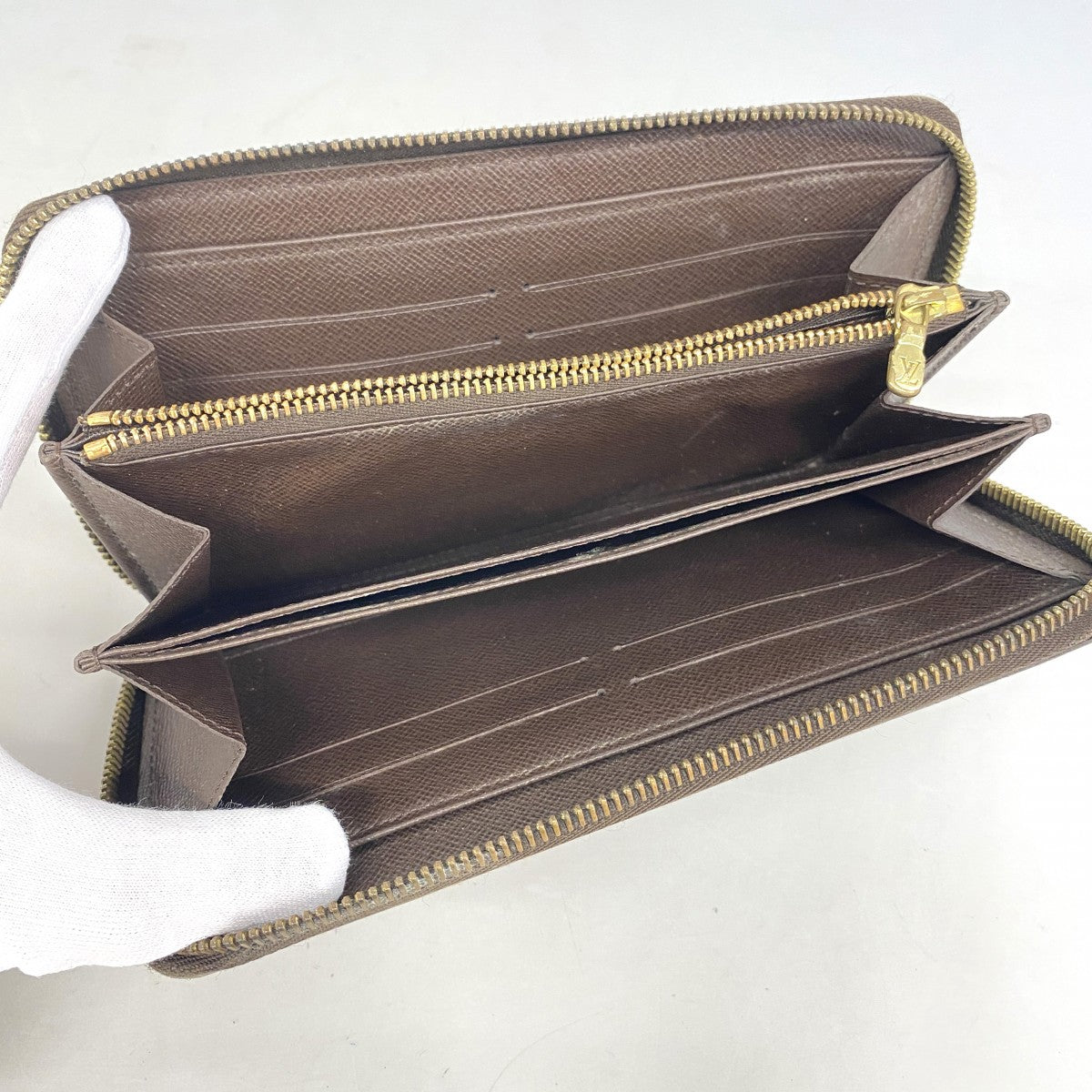 【6fa1129】ルイヴィトン 長財布 ダミエ ジッピーウォレット N60015 エベヌ【中古】メンズ レディース ユニセックス