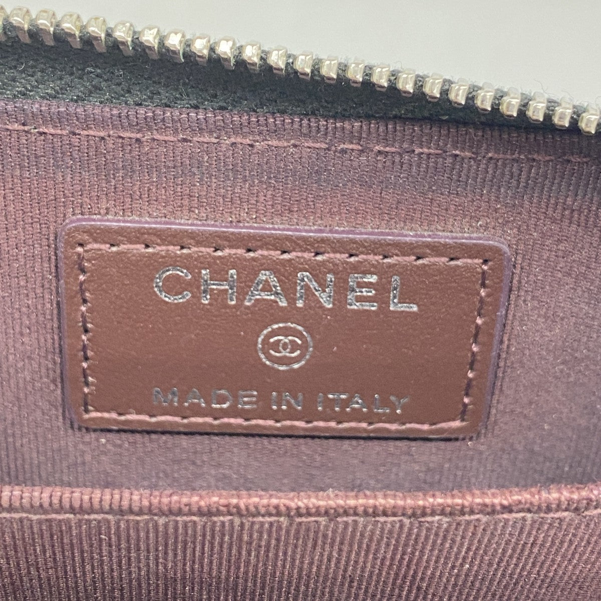 【6fa1134】シャネル コインケース マトラッセ キャビアスキン ブラック シルバー金具【中古】レディース