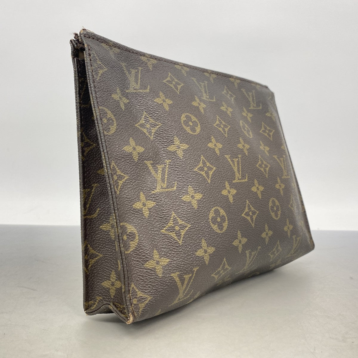 【6fa1138】ルイヴィトン ポーチ モノグラム ポシェットトワレット26 M47542 ブラウン【中古】レディース