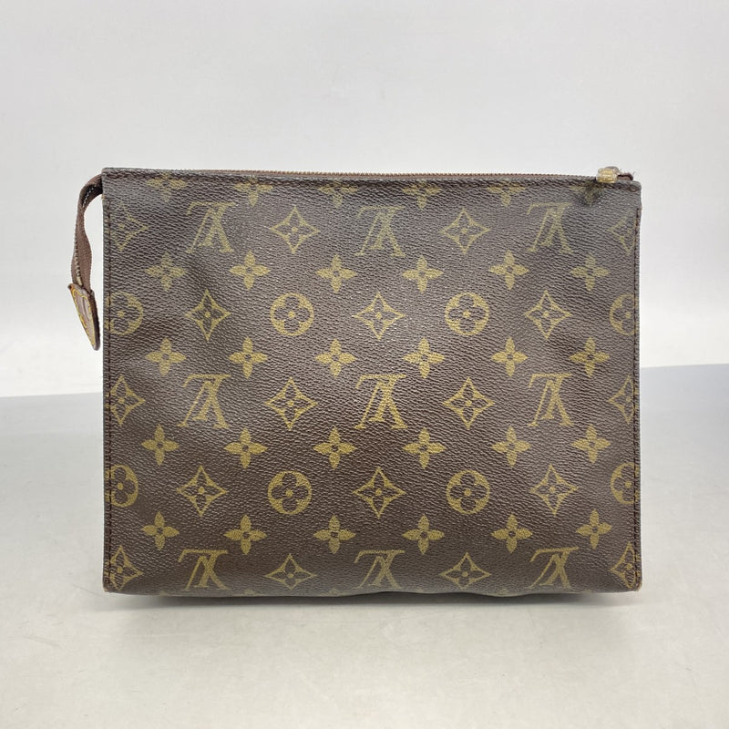 【6fa1138】ルイヴィトン ポーチ モノグラム ポシェットトワレット26 M47542 ブラウン【中古】レディース