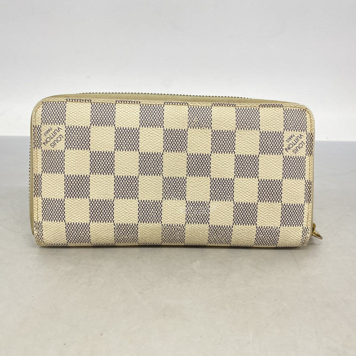 【6fa1142】ルイヴィトン 長財布 ダミエ・アズール ジッピーウォレット N60019 ホワイト【中古】レディース